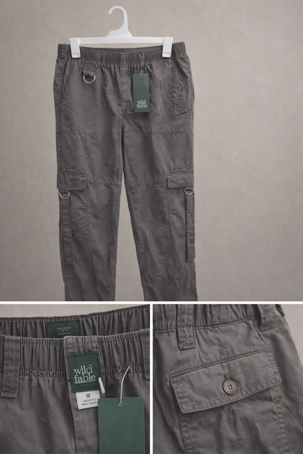 Women's Gray Cargo Pants - Wild Fable